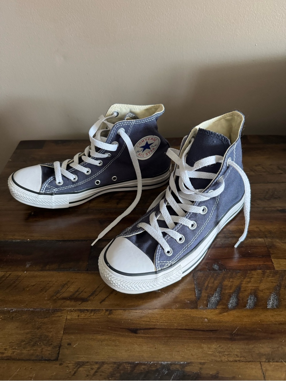 Converse High Top Sneakers - Navy and White